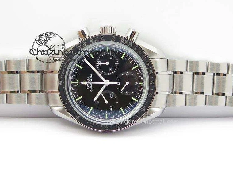 0406 Speedmaster MoonWatch Black Dial On SS Bracelet Seasonal 8228